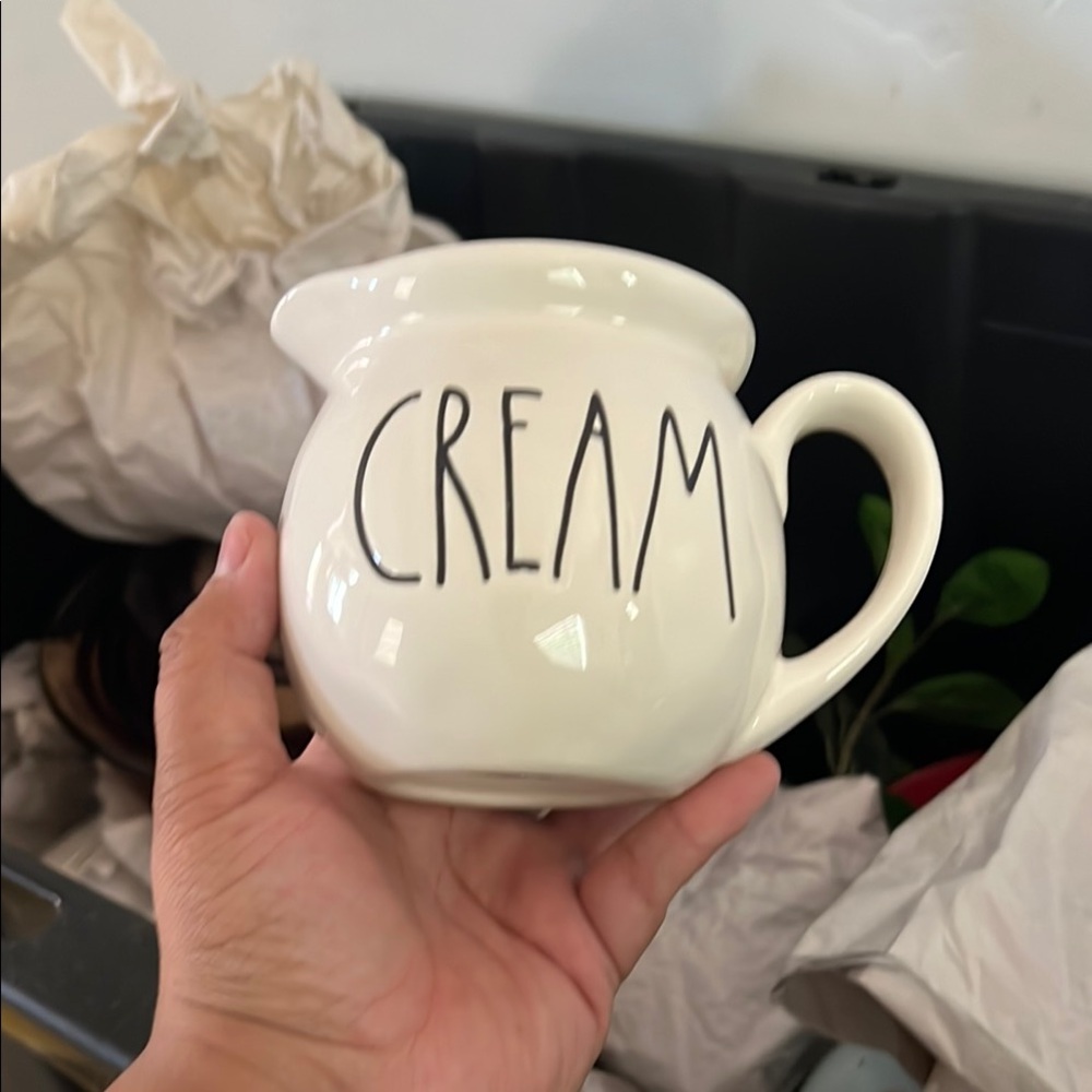 Rae Dunn White Ceramic Mug Art